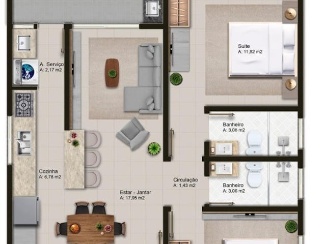 Studio com 117m² 2 quartos e 2 banheiros, à venda, no bairro Canasvieiras em Florianópolis