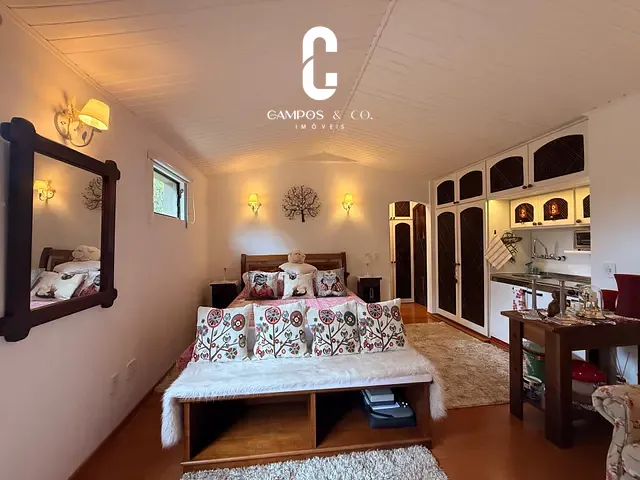 Apartamento com 50m² 1 quarto e 1 banheiro, à venda, no bairro Vila Jaguaribe em Campos do Jordão