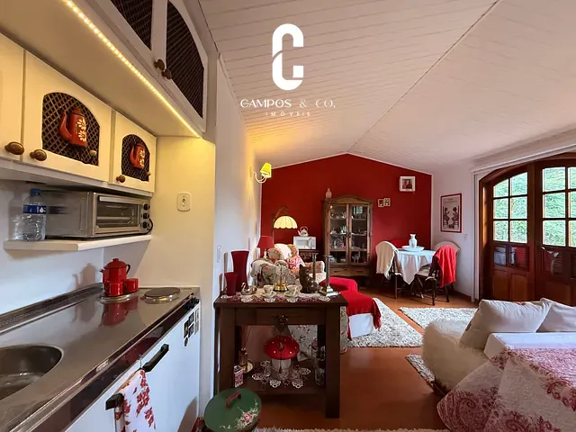 Apartamento com 50m² 1 quarto e 1 banheiro, à venda, no bairro Vila Jaguaribe em Campos do Jordão