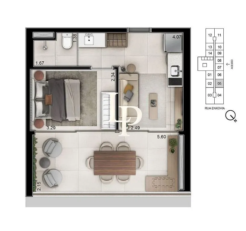 Apartamento, 1 quarto, 32 m² - Foto 8