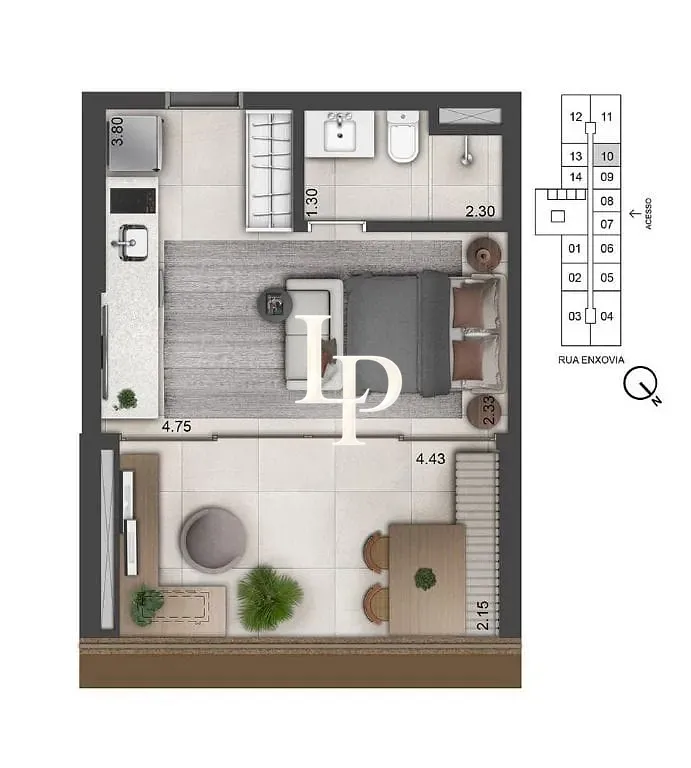 Apartamento, 1 quarto, 32 m² - Foto 7
