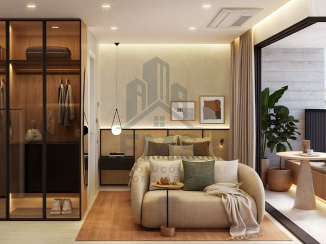 Studio com 38m² 1 quarto e 1 banheiro, à venda, no bairro Bigorrilho em Curitiba
