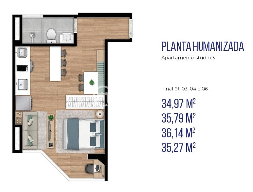 Apartamento, 1 quarto, 35 m² - Foto 6