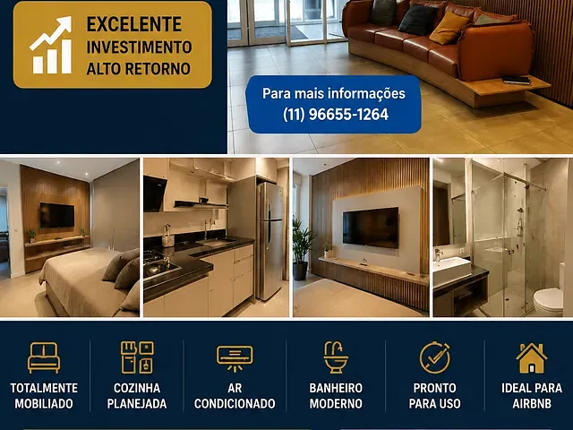 Studio com 22m², à venda, no bairro Barcelona em São Caetano do Sul