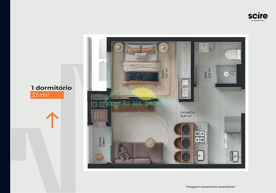 Apartamento à venda com 1 quarto, 32m² - Foto 22