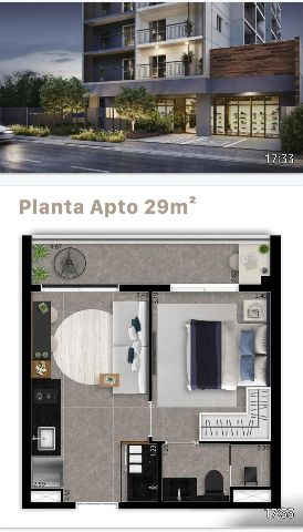 Studio com 29m² 1 quarto e 1 banheiro, à venda, no bairro Vila Olímpia em São Paulo