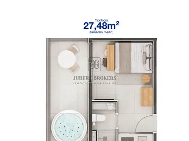 Studio 1 quarto e 1 banheiro, à venda, no bairro ponta das canas em Florianópolis