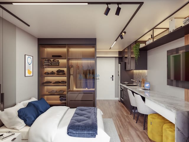Studio 1 quarto e 1 banheiro, à venda, no bairro Batel em Curitiba