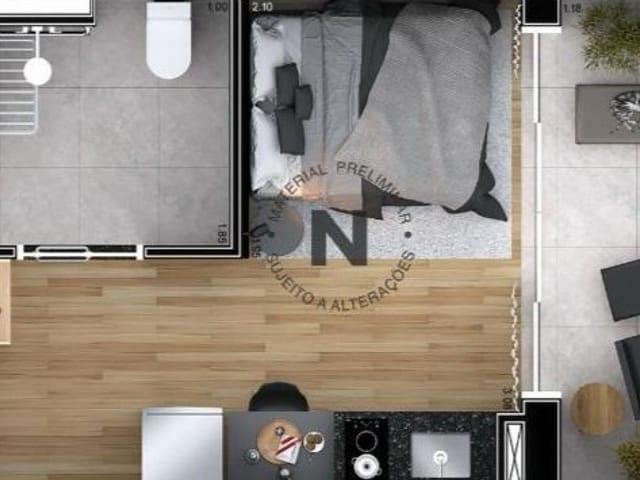 Studio com 25m² 12 quartos e 1 banheiro, à venda, no bairro Brooklin Paulista em São Paulo