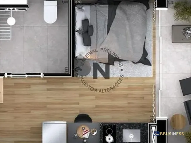Studio com 25m² 12 quartos e 1 banheiro, à venda, no bairro Brooklin Paulista em São Paulo