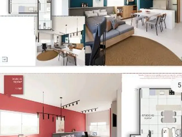 Studio com 34m² 1 quarto e 1 banheiro, à venda, no bairro Jardim Santa Rita em Poços de Caldas