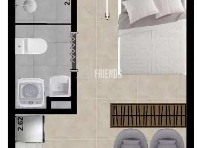 Studio com 25m² 1 quarto e 1 banheiro, para alugar, no bairro Tatuapé em São Paulo
