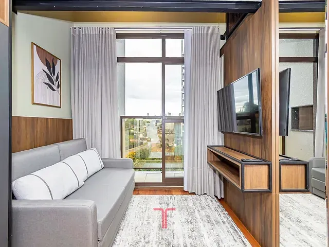 Studio com 54m² 1 quarto e 1 banheiro, para alugar, no bairro Ecoville em Curitiba