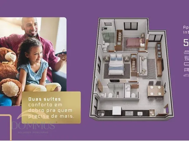 Studio 1 quarto e 1 banheiro, à venda, no bairro Horto em Ipatinga