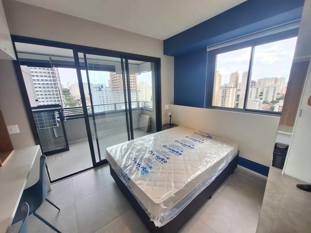 Foto do Studio - Moderno Studio Novo 2025 MOBILIADO, Nunca Habitado, 30m²,para locação, 1 Dormitório, sem vaga, Vila Pompéia, São Paulo, SP | Sell Imóveis
