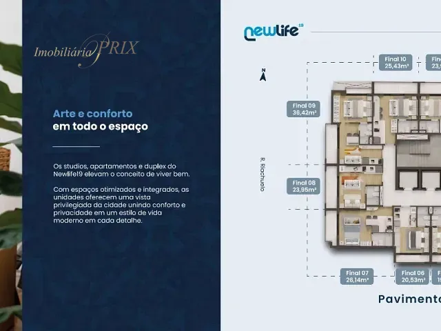 Studio 1 quarto e 1 banheiro, à venda, no bairro Centro em Curitiba