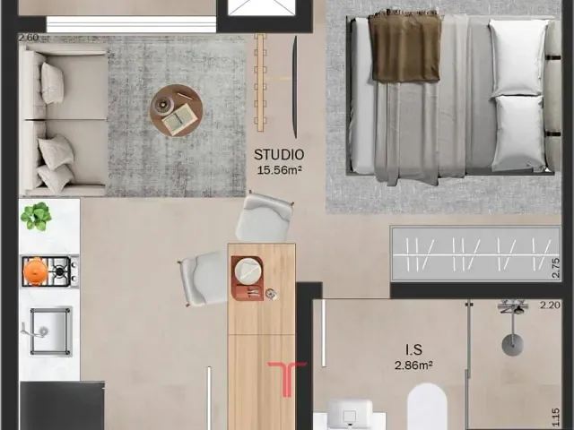 Studio à venda, no bairro Novo Mundo em Curitiba