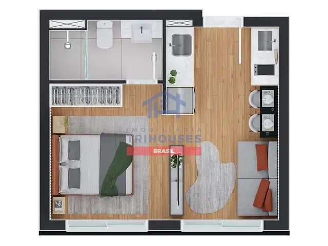 Studio 1 quarto e 1 banheiro, à venda, no bairro Rebouças em Curitiba