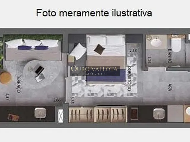 Studio 1 quarto e 1 banheiro, à venda, no bairro Ipiranga em São Paulo