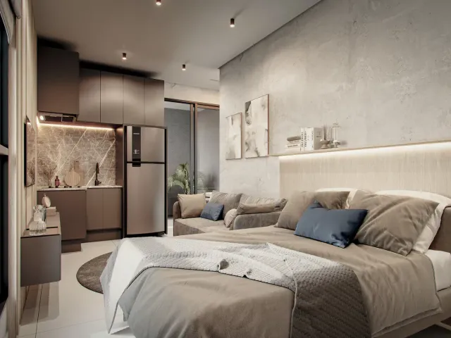 Studio com 42m² 1 quarto e 1 banheiro, à venda, no bairro Jardim das Américas em Curitiba