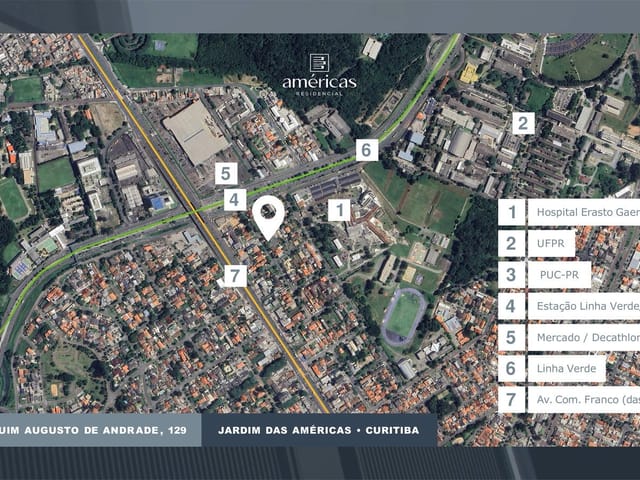 Studio com 42m² 1 quarto e 1 banheiro, à venda, no bairro Jardim das Américas em Curitiba