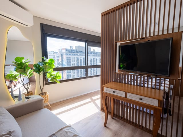 Studio 1 quarto e 1 banheiro, para alugar, no bairro Areal em Pelotas
