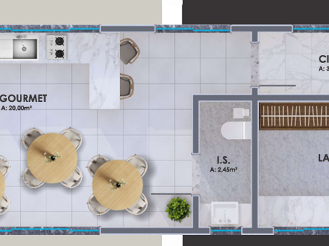 Studio com 22m² 1 quarto e 1 banheiro, à venda, no bairro Guaíra em Curitiba