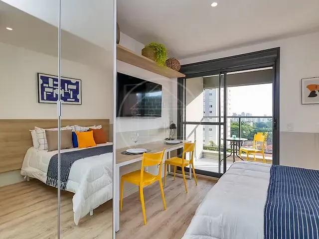 Studio com 28m² 1 quarto e 1 banheiro, à venda, no bairro Pinheiros em São Paulo