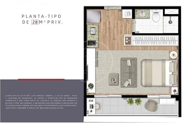 Apartamento, 1 quarto, 25 m² - Foto 22