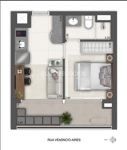 Apartamento, 1 quarto, 31 m² - Foto 2