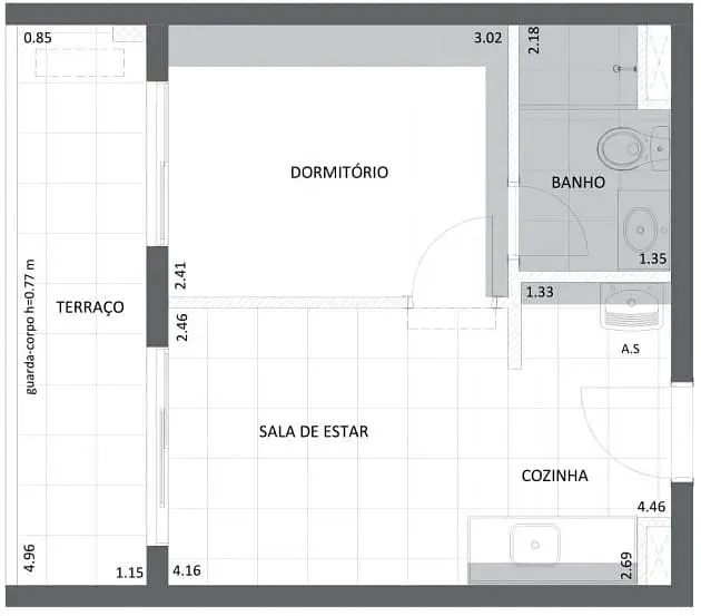 Apartamento, 1 quarto, 32 m² - Foto 62