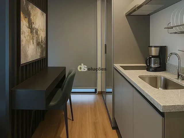 Studio 1 quarto e 1 banheiro, à venda, no bairro Santo Amaro em São Paulo