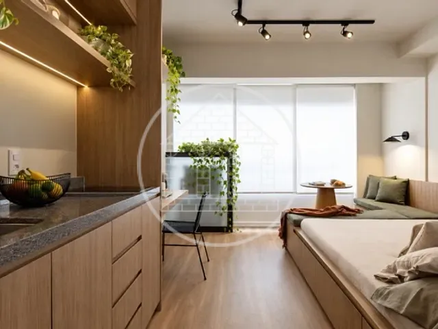 Studio 1 quarto e 1 banheiro, para alugar, no bairro Brooklin em São Paulo