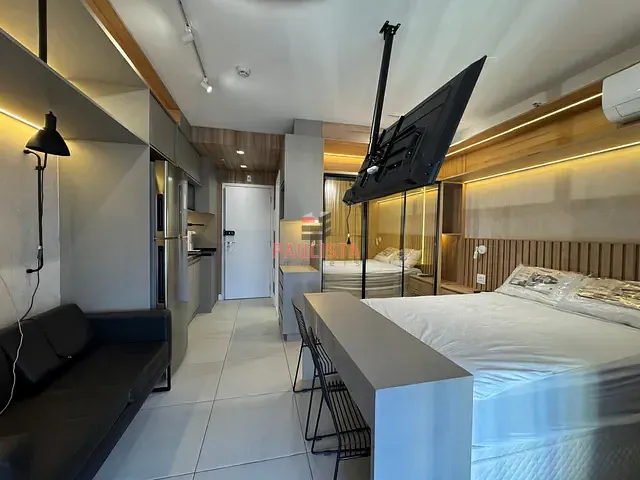 Studio 1 quarto e 1 banheiro, à venda, no bairro Santo Amaro em São Paulo