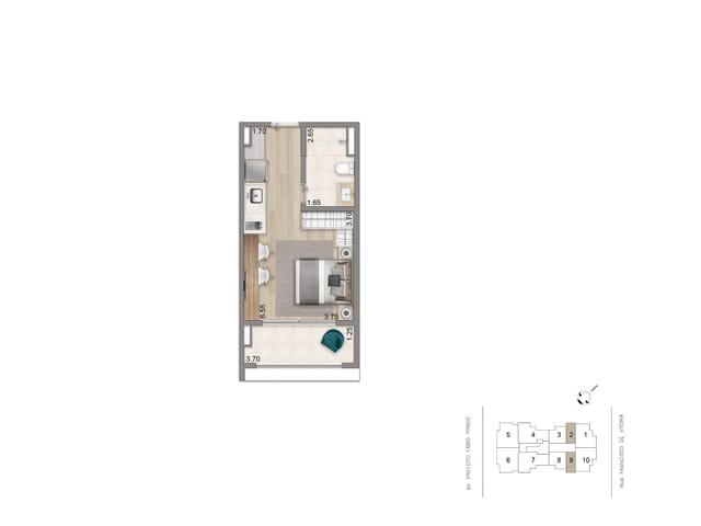 Studio à venda, no bairro Jardim Vila Mariana em São Paulo