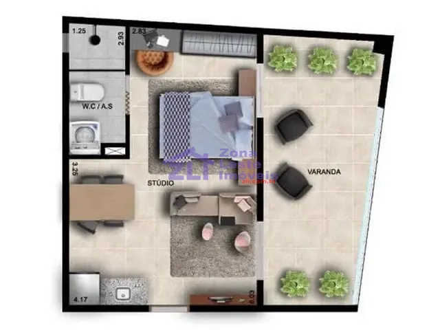 Studio com 40m² 1 quarto e 1 banheiro, para alugar, no bairro Tatuapé em São Paulo