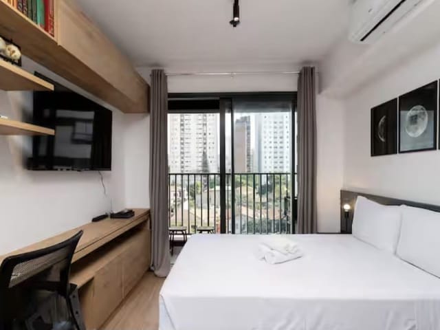 Studio com 39m² 1 quarto e 1 banheiro, para alugar, no bairro Brooklin Paulista em São Paulo