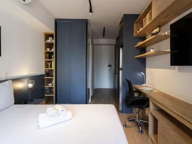 Studio com 39m² 1 quarto e 1 banheiro, para alugar, no bairro Brooklin Paulista em São Paulo