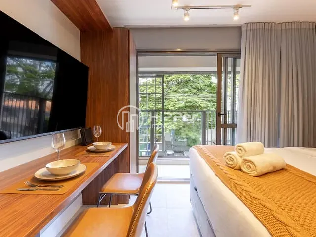 Studio 1 quarto e 1 banheiro, para alugar, no bairro Campo Belo em São Paulo