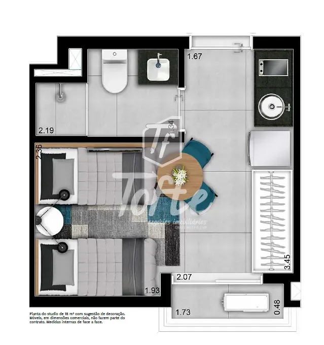 Apartamento, 1 quarto, 17 m² - Foto 20