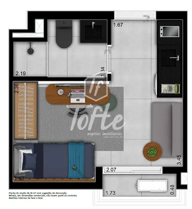 Apartamento, 1 quarto, 17 m² - Foto 21
