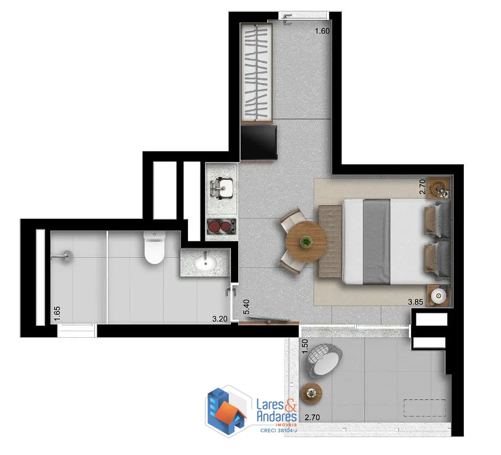 Apartamento, 1 quarto, 24 m² - Foto 12