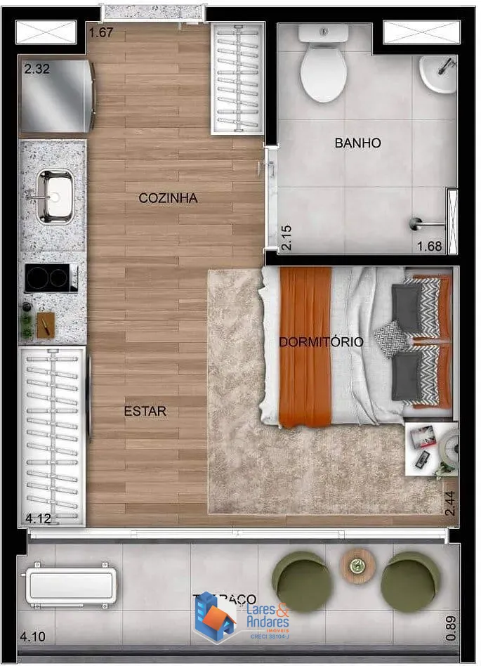 Apartamento, 1 quarto, 26 m² - Foto 6