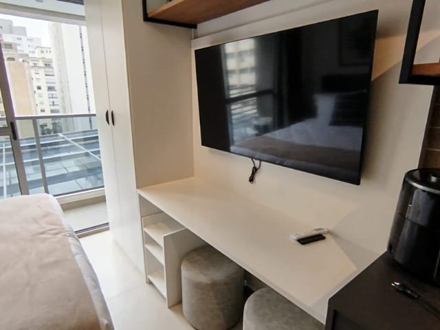 Foto do Studio - Studio moderno e mobiliado para locação com 22m² área útil - sem vaga na Bela Vista, São Paulo-SP | Paulista Imóveis