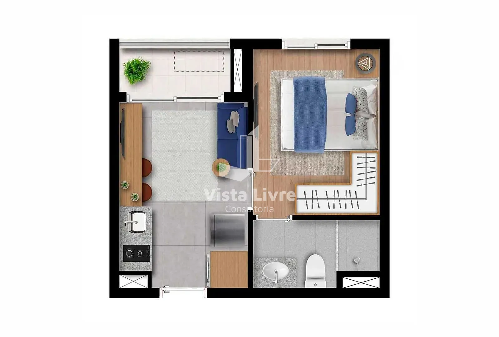 Apartamento, 1 quarto, 26 m² - Foto 9