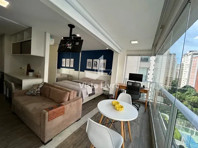 Studio com 36m² 1 quarto e 1 banheiro, à venda, no bairro Brooklin Paulista em São Paulo