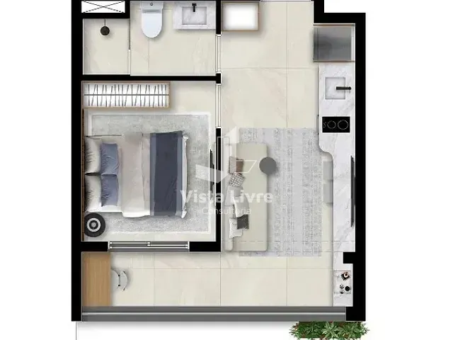 Studio com 30m² 1 quarto e 1 banheiro, à venda, no bairro Perdizes em São Paulo