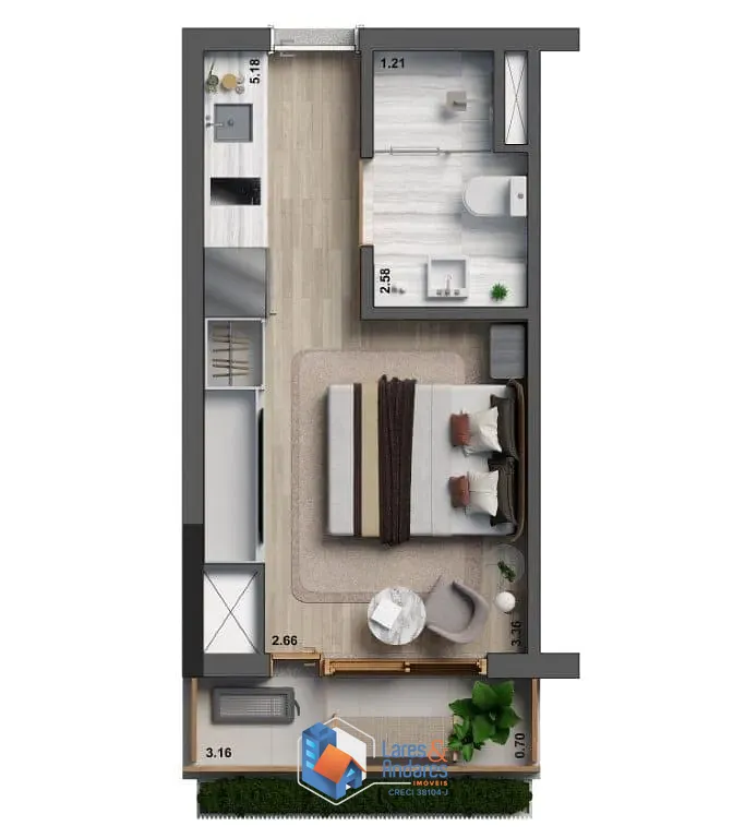Apartamento, 1 quarto, 27 m² - Foto 16