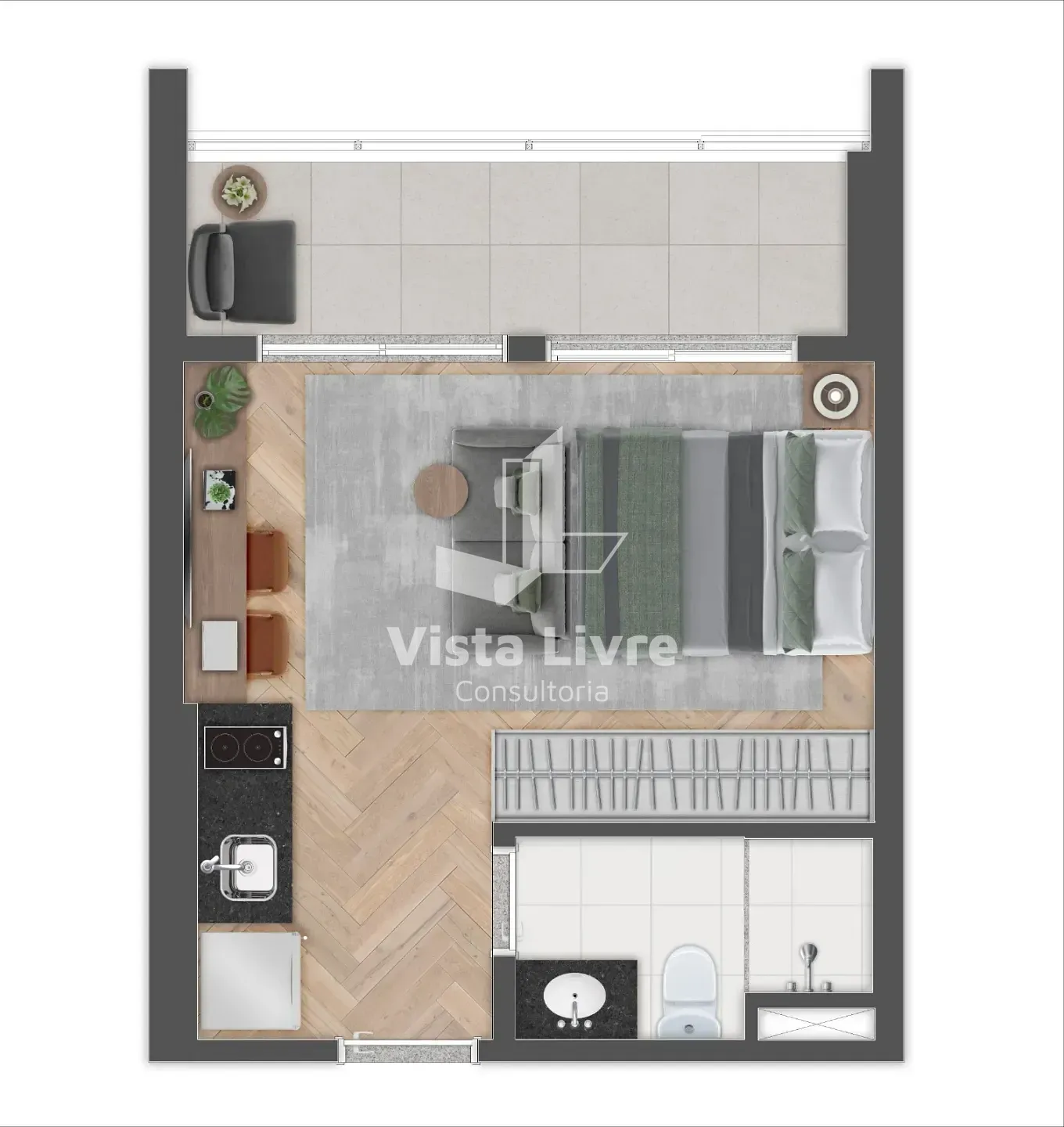 Apartamento, 1 quarto, 27 m² - Foto 29