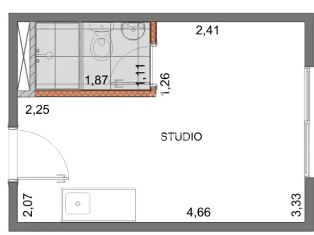 Studio com 17m², à venda, no bairro Água Branca em São Paulo